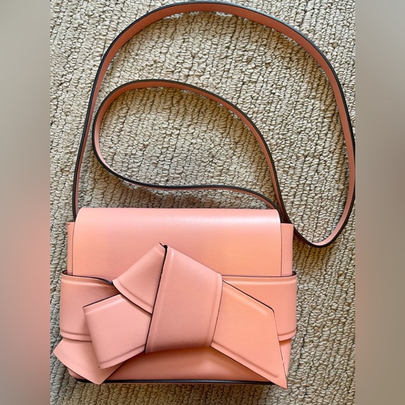 Acne Studios Pink mini Musubi Crossbody Bag with Bow Detail - Picture 1 of 4